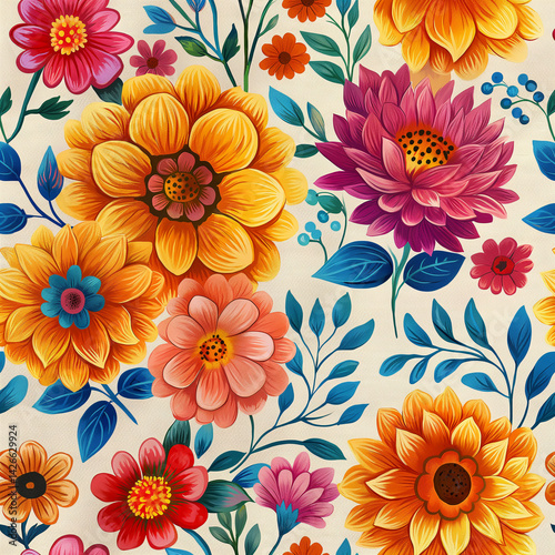 Raíces Florales: Tradición Mexicana en Color y Forma