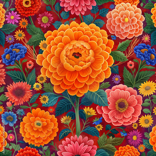 Raíces Florales: Tradición Mexicana en Color y Forma