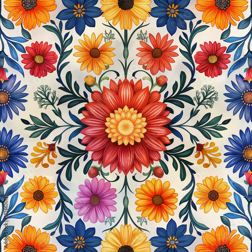 Raíces Florales: Tradición Mexicana en Color y Forma