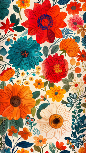 Raíces Florales: Tradición Mexicana en Color y Forma