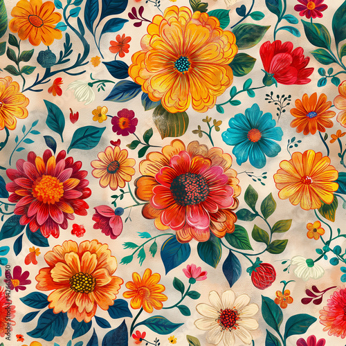 Raíces Florales: Tradición Mexicana en Color y Forma