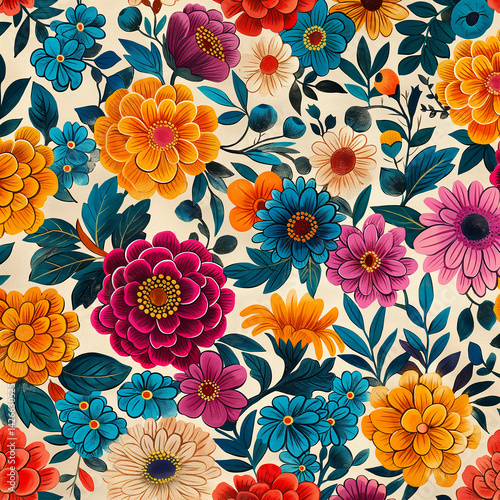 Raíces Florales: Tradición Mexicana en Color y Forma