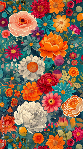 Raíces Florales: Tradición Mexicana en Color y Forma