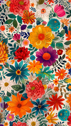 Raíces Florales: Tradición Mexicana en Color y Forma