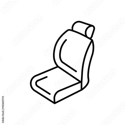 Car Seat Icon vector stock illustration