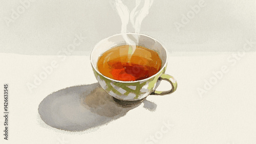 Liquid serenity tea isolated watercolor vector illustration svg 