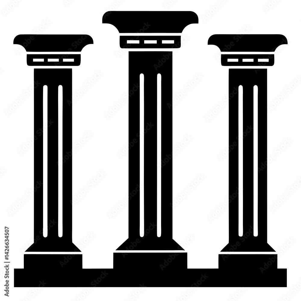 Obraz premium create a set of black silhouette icons of four classic