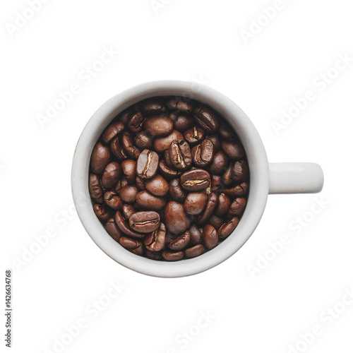 coffee beans in a cup