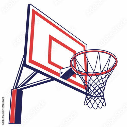 Basketball hoop silhouette vector illustration