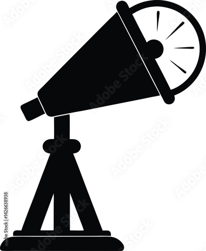 telescope on a white background