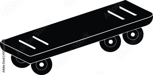 skateboard on white background