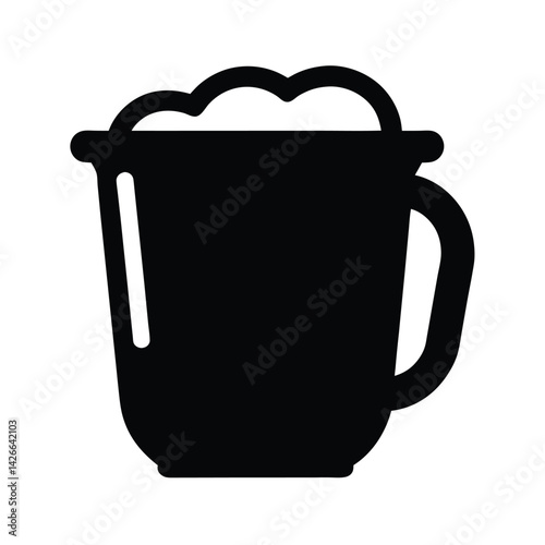 Bath Mug Silhouette Vector Illustration