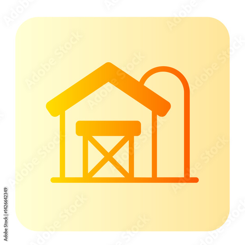 barn gradient icon