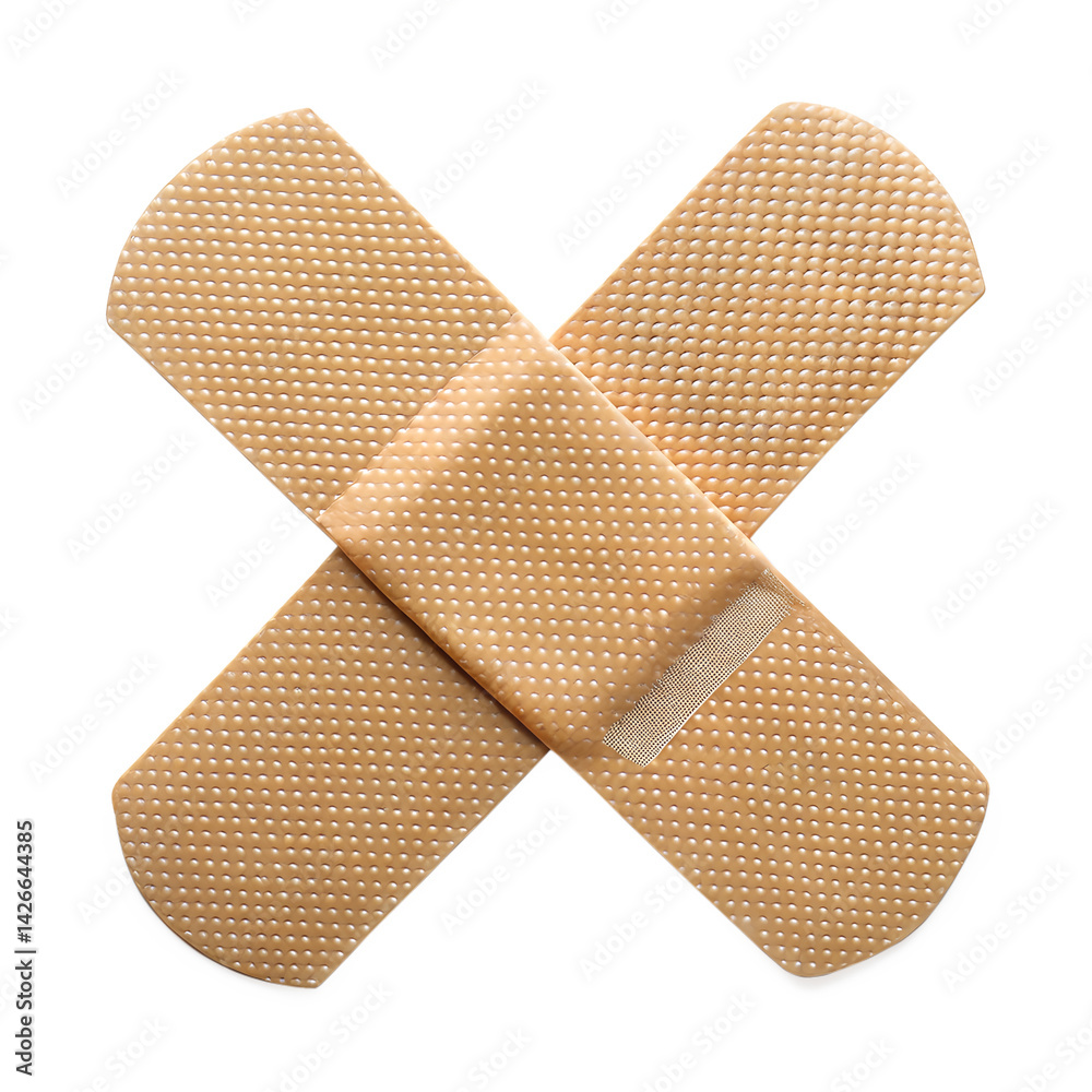 adhesive bandage on white background adhesive bandage on white background