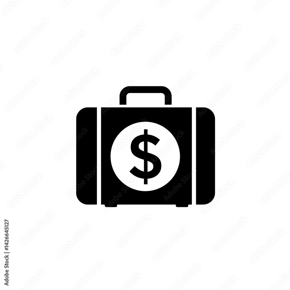 A briefcase with a dollar sign emblem symbolizing finance and wealth A briefcase with a dollar sign emblem symbolizing finance and wealth