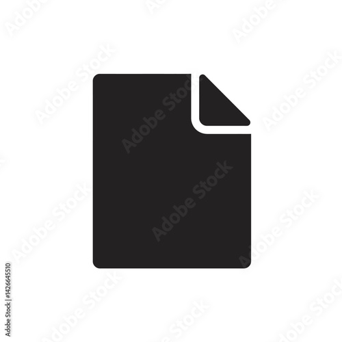 A minimalist black icon depicts a document hinting at a digital file