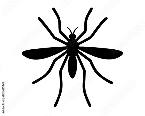 black Mosquito isolated on white background