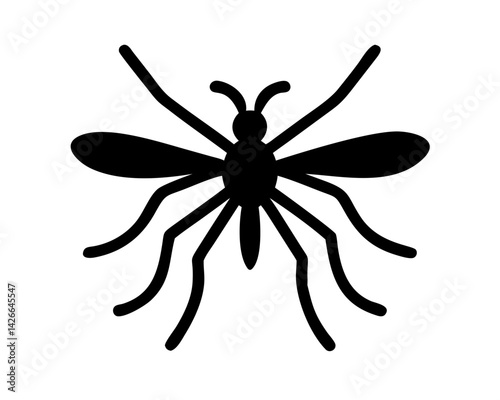 black Mosquito isolated on white background