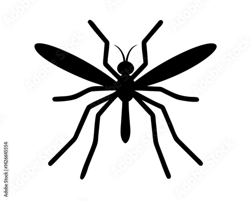 black Mosquito isolated on white background
