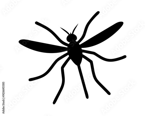 black Mosquito isolated on white background
