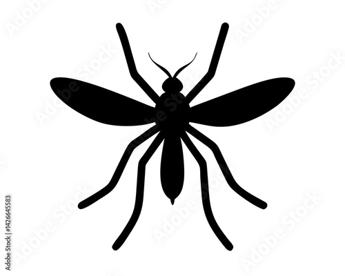 black Mosquito isolated on white background