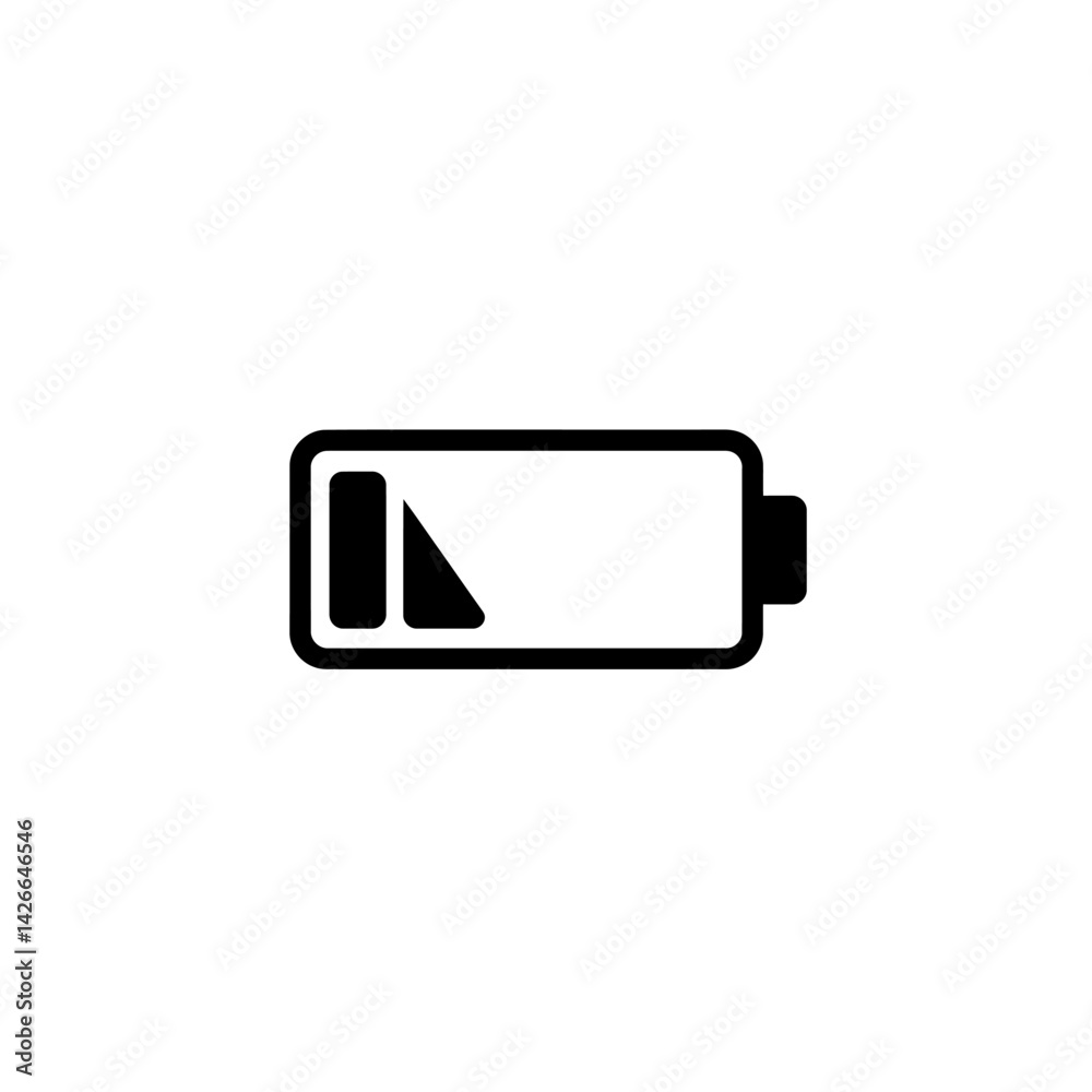 Low battery indicator icon Low battery indicator icon