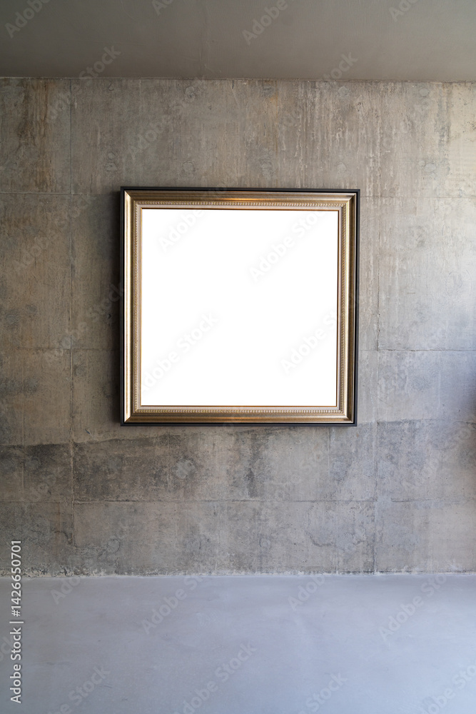 blank frame in gallery