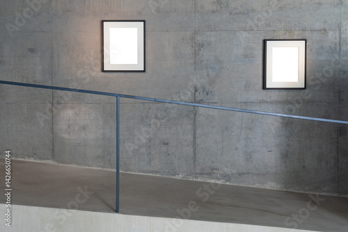 Obraz na płótnie blank frame in gallery w salonie