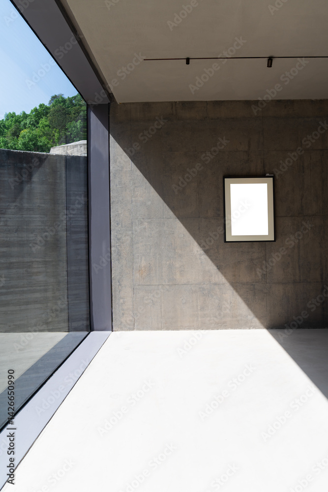 blank frame in gallery