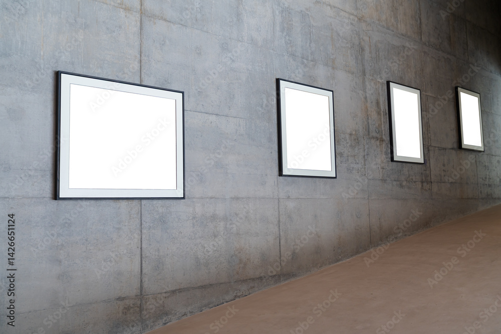 blank frame in gallery