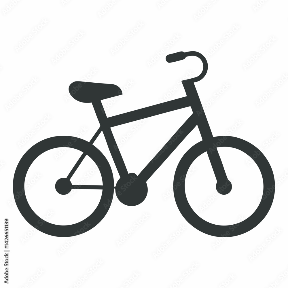 Fototapeta premium Bicycle cartoon vector isolated on white background