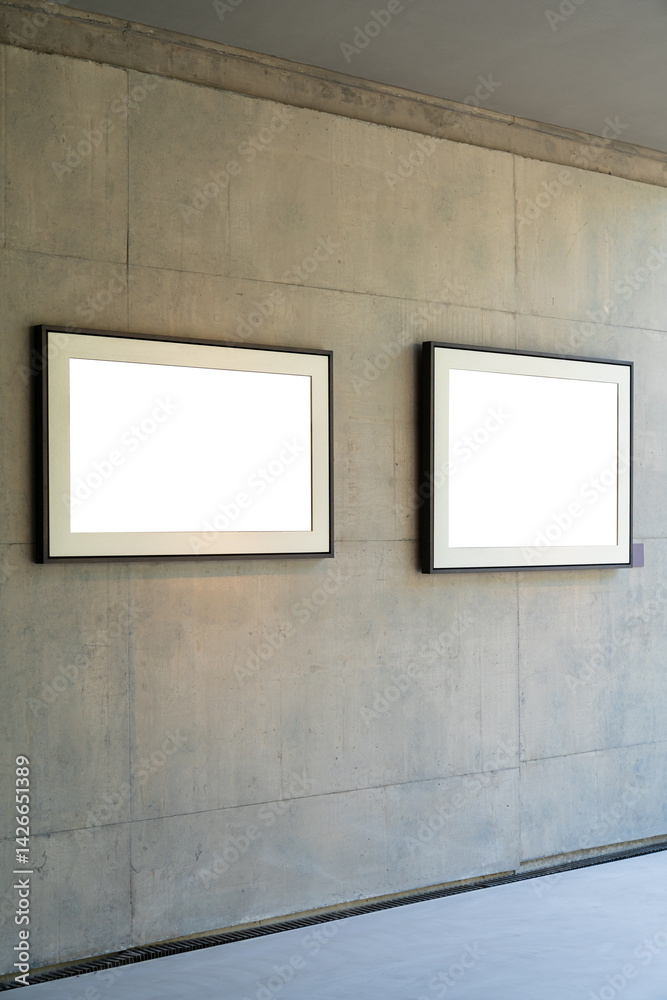 blank frame in gallery