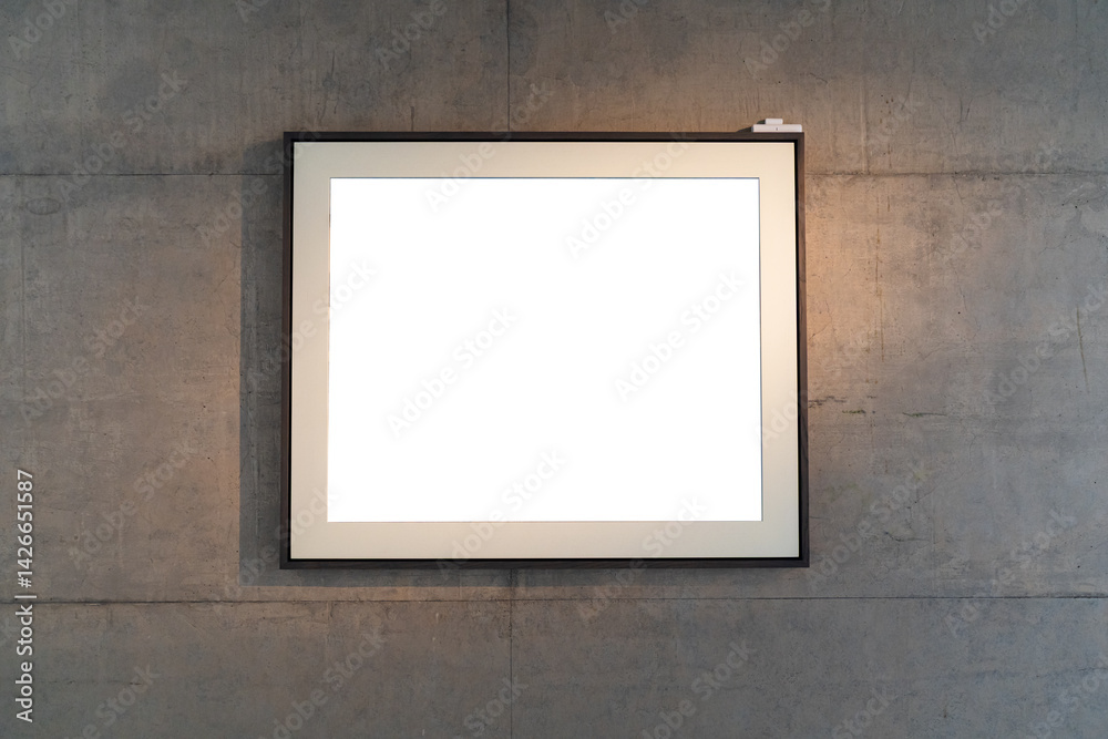 blank frame in gallery