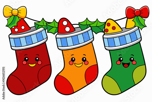 Christmas socks with gifts