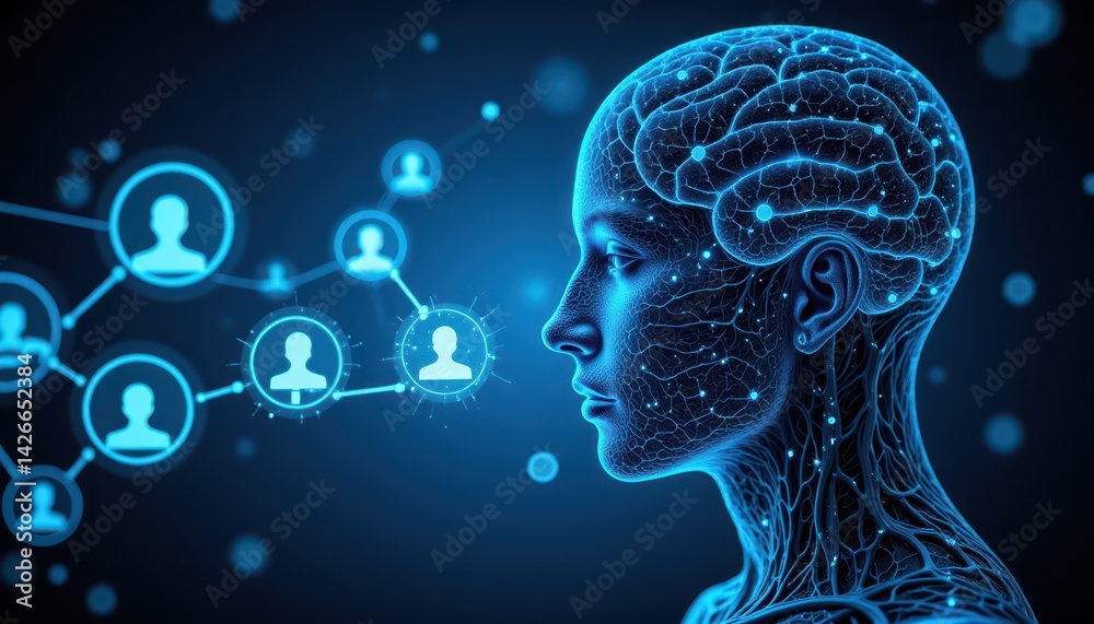 Obraz premium Artificial intelligence for smart decision making.