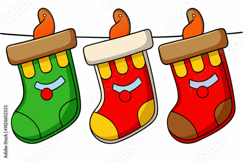 Christmas socks with gifts