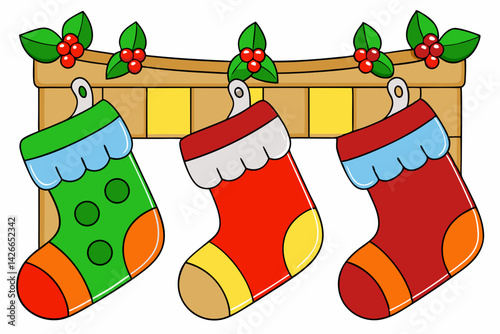 Christmas socks with gifts