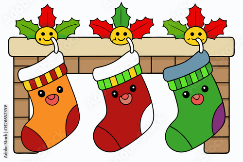 Christmas socks with gifts