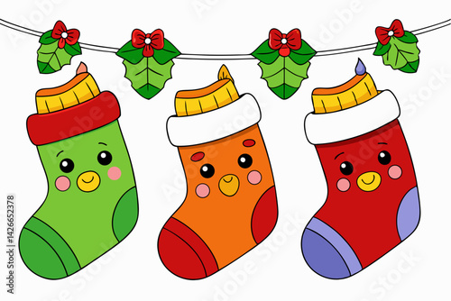 Christmas socks with gifts