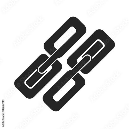 Chain icon  silhouette vector illustration