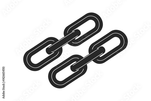 Chain silhouette vector illustration