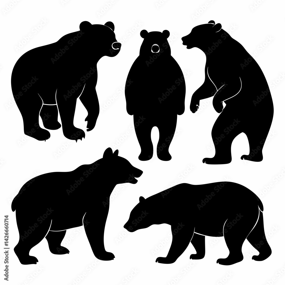 Fototapeta premium Black Silhouette Designs