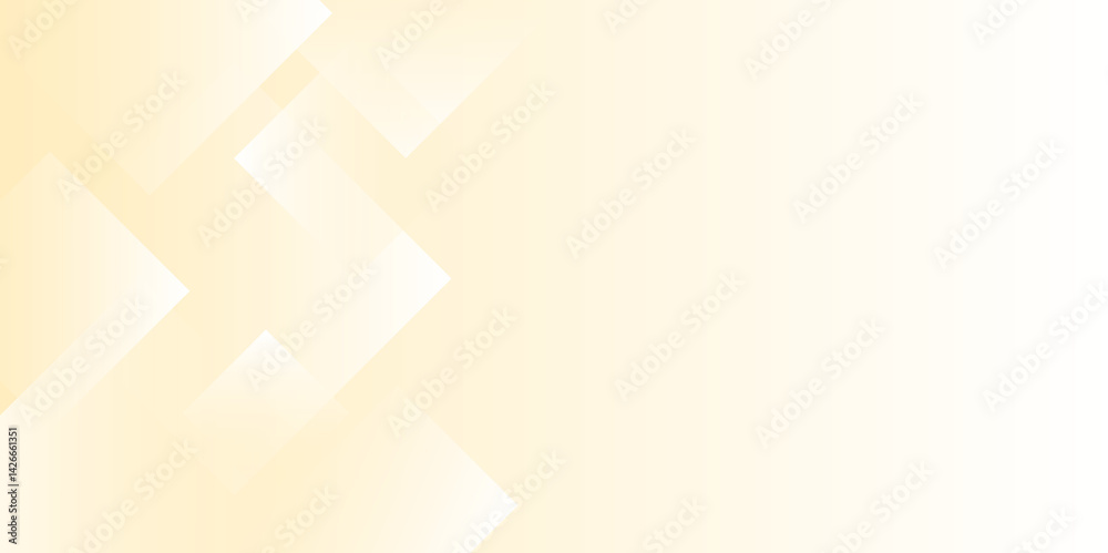 Fototapeta premium white and yellow triangle geometric technology pattern. Modern abstract vector long banner background. Futuristic technology concept graphic design.Trendy and vibrant modern style template..