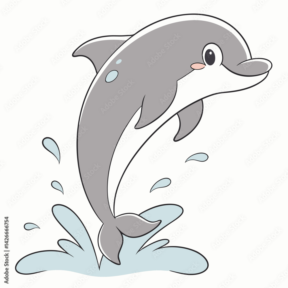 Naklejka premium dolphin jumping out of water