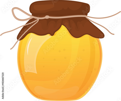 Fresh Organic Honey Vector Illustration