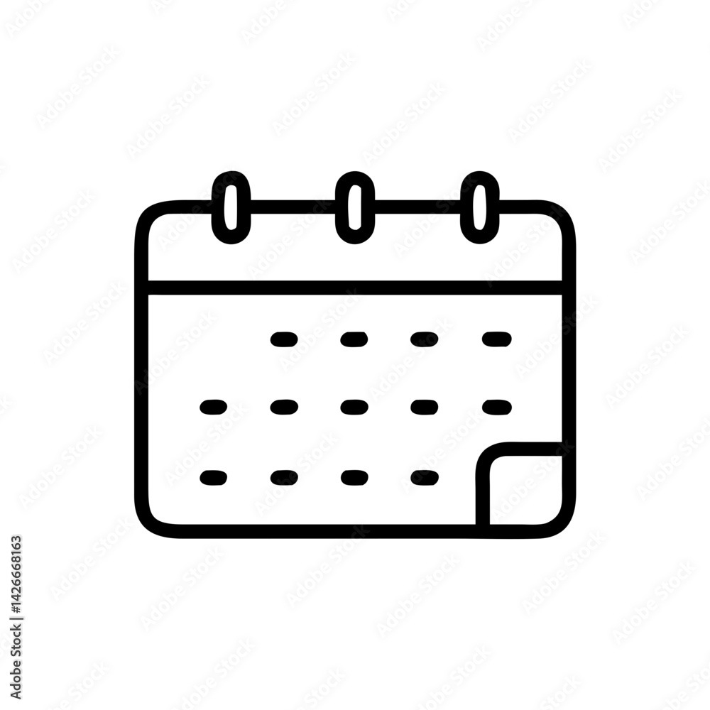 Academic Calendar Planner Icon Design