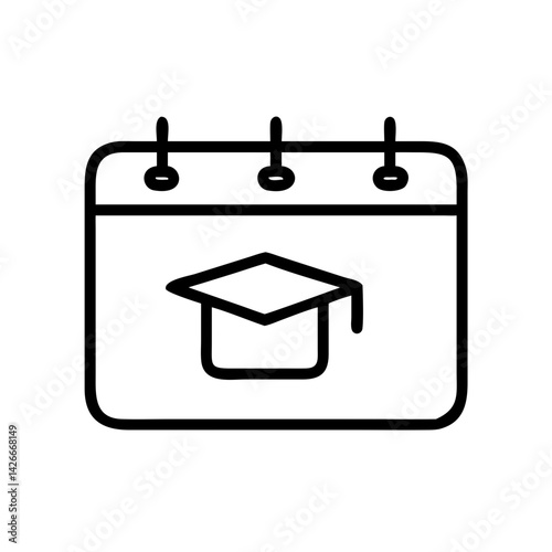 Academic Calendar Planner Icon Design