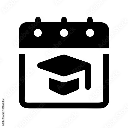 Academic Calendar Planner Icon Design