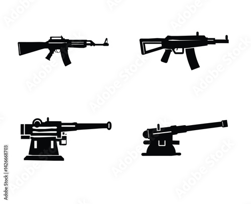Modern smart Beautiful guns icon vector template Editable graphic design