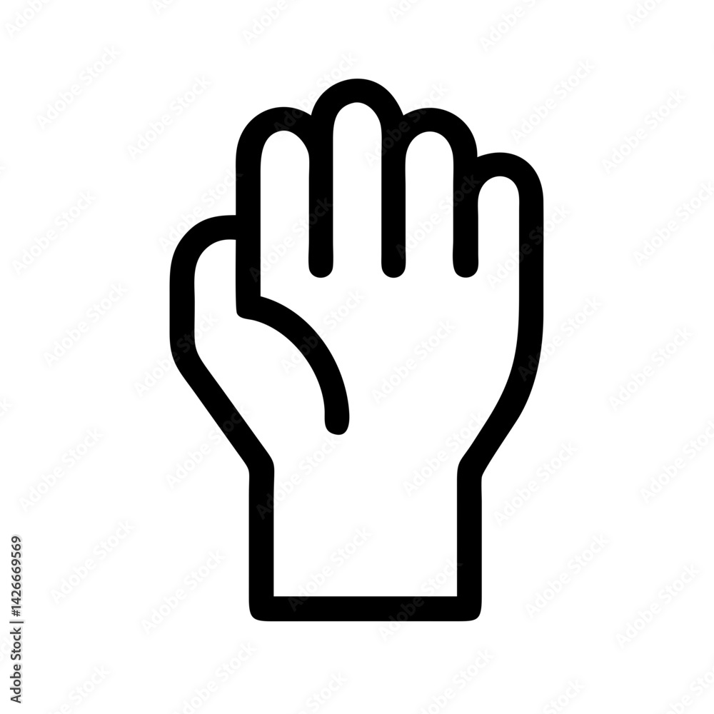 Obraz premium Raised Hand Icon Design